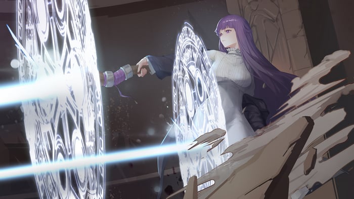 Fern uses magic shields in 4K