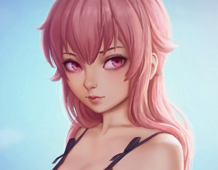 Yuno Gasai from Mirai Nikki