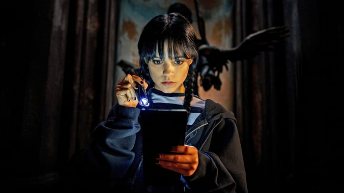 Wednesday Addams with a Flashlight