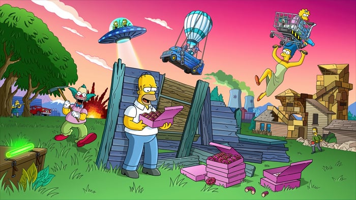 The Simpsons x Fortnite Crossover Art