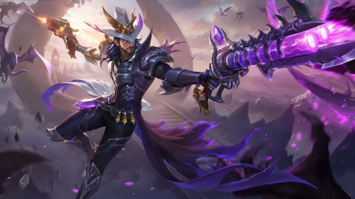 Clint from Mobile Legends with dual guns