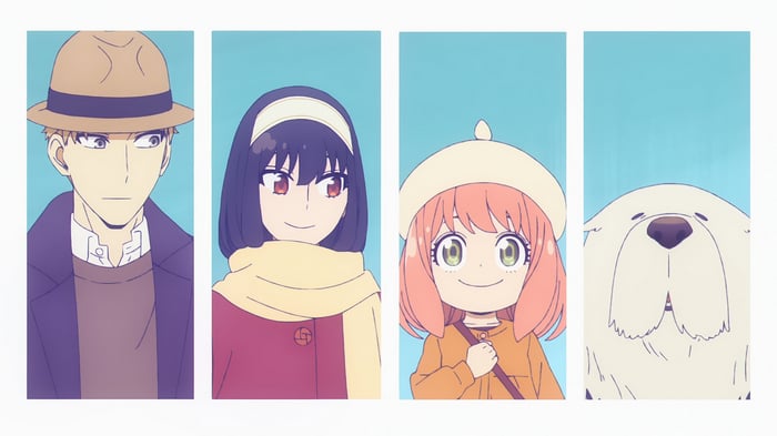 Spy x Family Characters Loid, Yor, Anya, and Bond