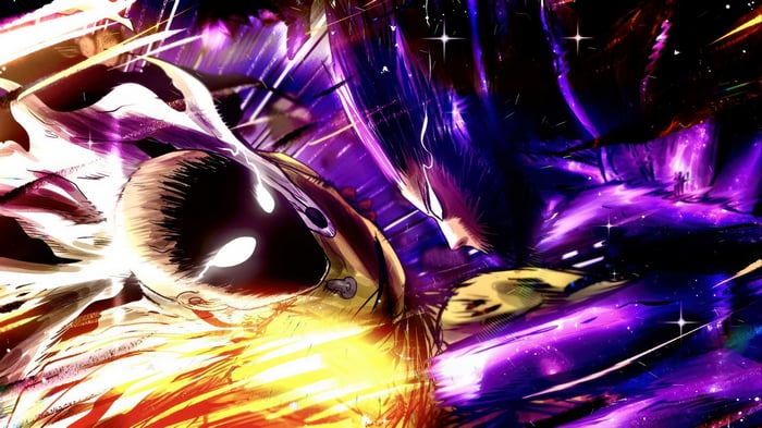 Saitama and Garou clash in One Punch Man 4K