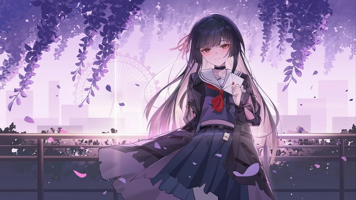 Chisa from Wuthering Waves holding a letter