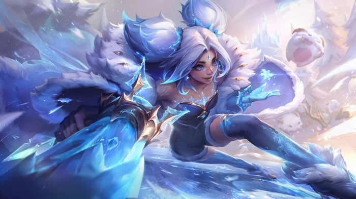 Winter Wonder Zeri in League of Legends 4K