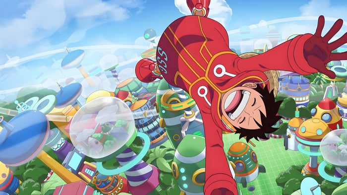 Monkey D. Luffy in a futuristic world