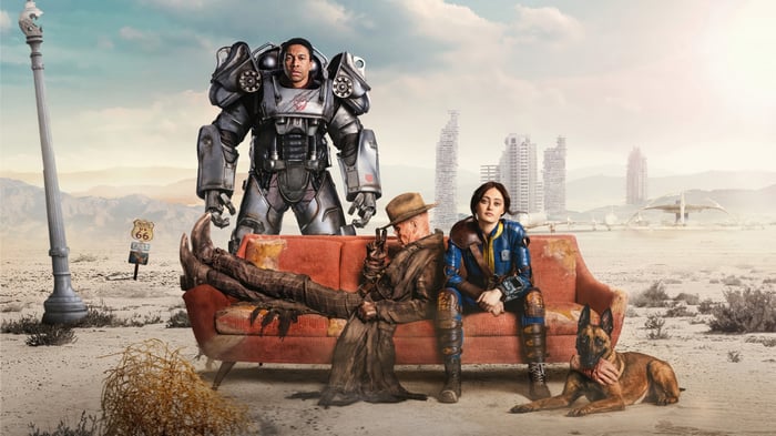 Fallout TV Series characters in a post-apocalyptic landscape