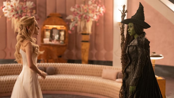 Glinda and Elphaba in Wicked: For Good 4K