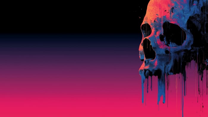 Skull Digital Art 4K