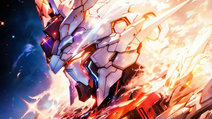 Burning Gundam in Space 4K