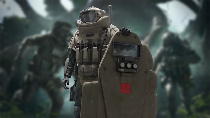 Sledge from The Grey State with a shield