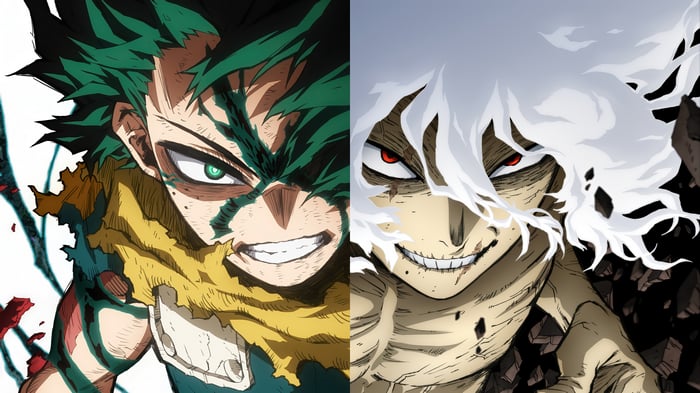 Izuku Midoriya and Tomura Shigaraki from My Hero Academia 4K