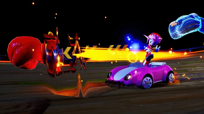 Amy Rose in Sonic Racing: Crossworlds 4K