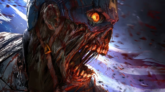 Zombie Captain America in Marvel Zombies 4K