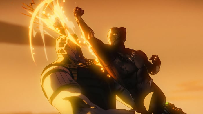 Black Panther fights Thanos in Marvel Zombies 4K