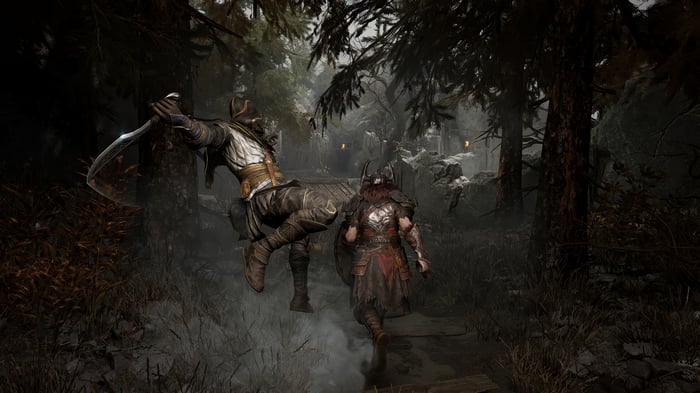 Mistfall Hunter in a forest