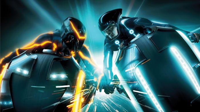 Tron: Legacy Light Cycles Race 4K