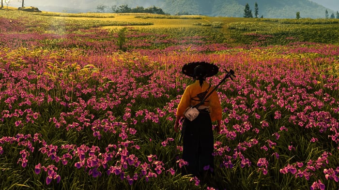 Ghost of Yotei 4K Flower Scenery