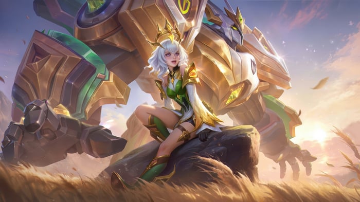 Edith and her mech in Mobile Legends 4K
