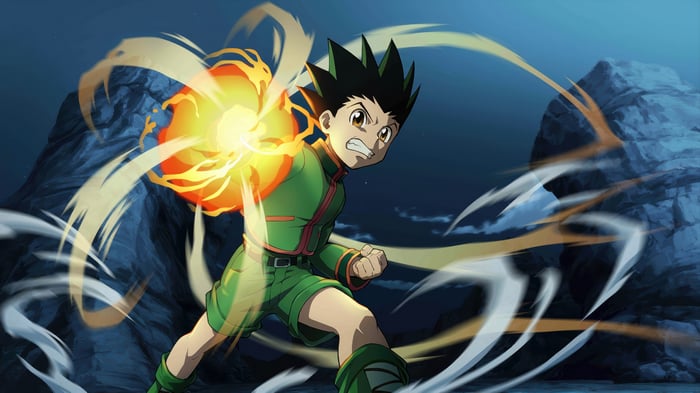 Gon Freecss from Hunter X Hunter using his Nen ability