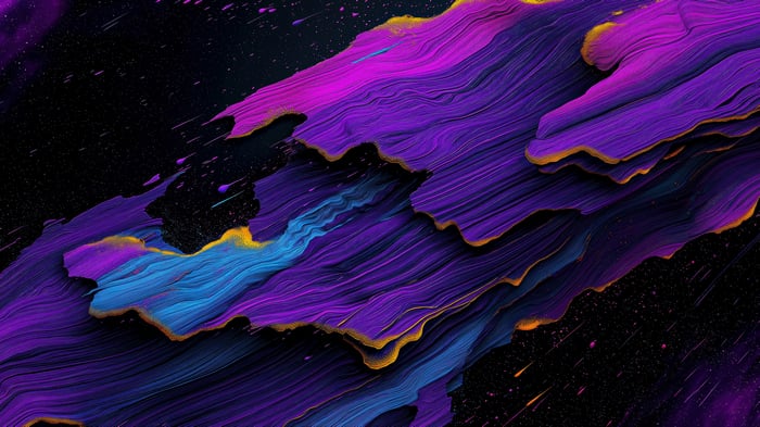 Abstract Purple and Blue Digital Art 4K