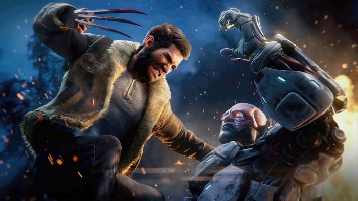 Wolverine Fighting a Robot in 4K