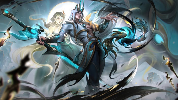 Viego and companion from League of Legends Wild Rift 4K