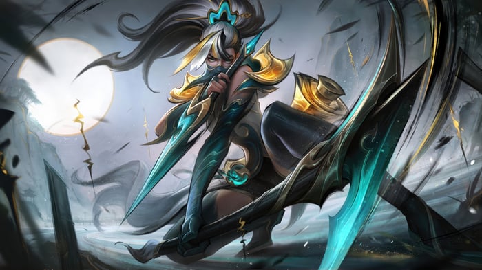 Akali in League of Legends Splash Art 4K