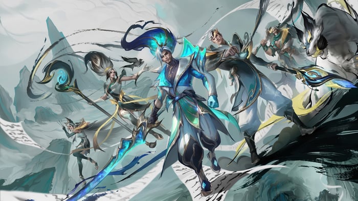 League of Legends Calligraphia Characters 4K