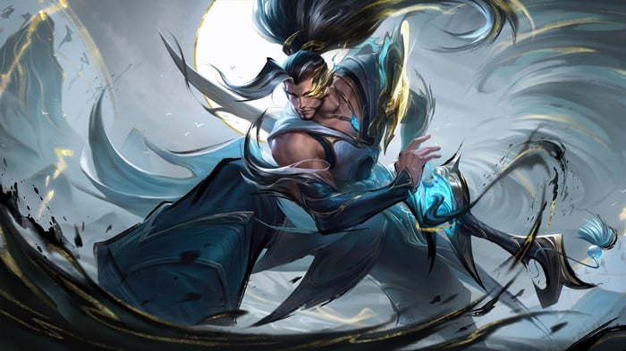 Yasuo in Calligraphia Splash Art 4K
