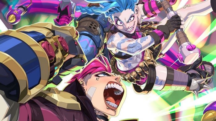 Jinx and Vi from League of Legends 4K