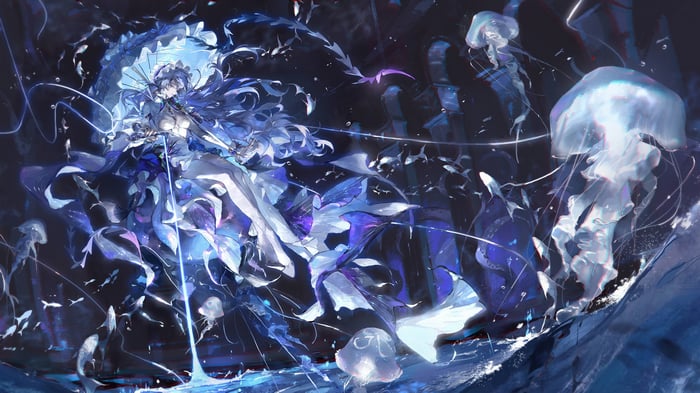 Cantarella from Wuthering Waves with Jellyfish