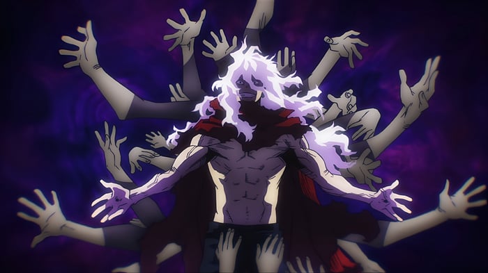 Tomura Shigaraki with many hands in My Hero Academia 4K