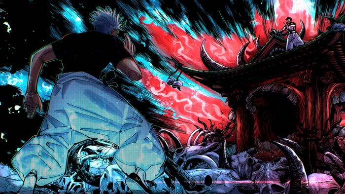 Satoru Gojo and Sukuna in Jujutsu Kaisen 4K