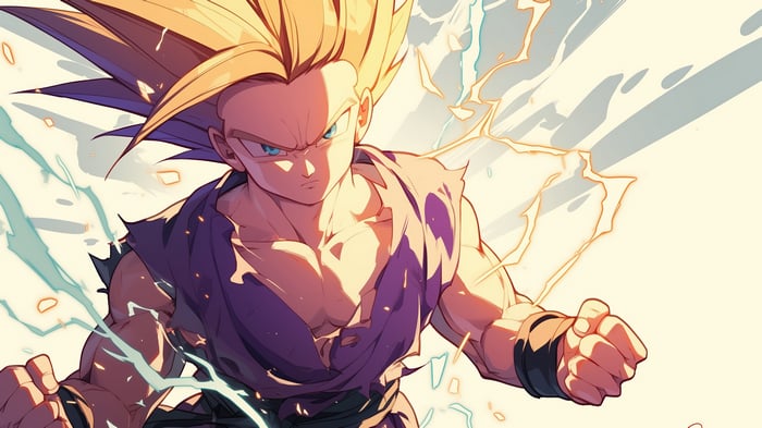 Gohan in Super Saiyan form from Dragon Ball 4K