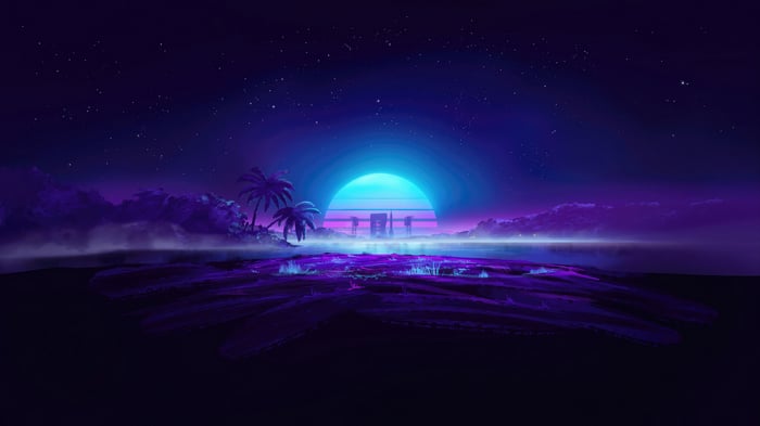 Retrowave Digital Art 4K