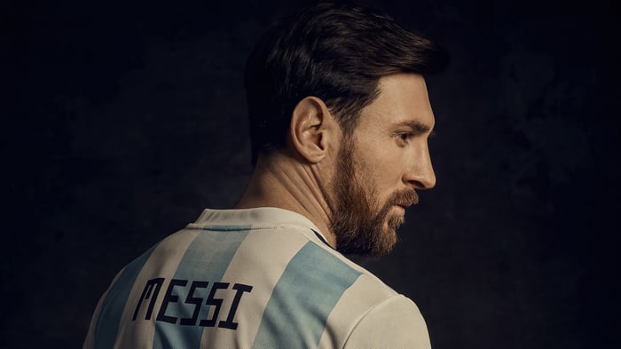 Lionel Messi in Argentina Jersey 4K