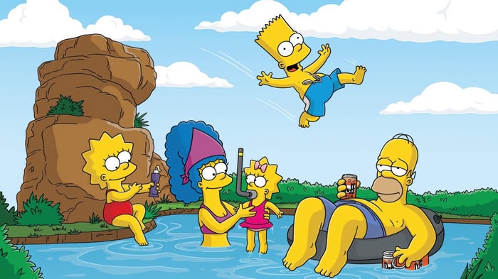 The Simpsons Family at the Lake 4K