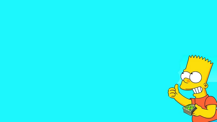 Bart Simpson holding money, The Simpsons 4K
