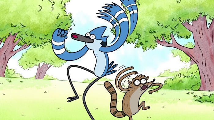 Mordecai and Rigby from Regular Show in 4K