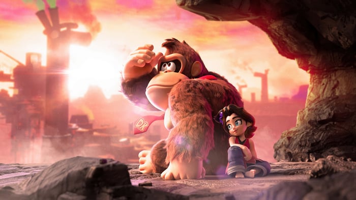 Donkey Kong and Cranky Kong in 4K