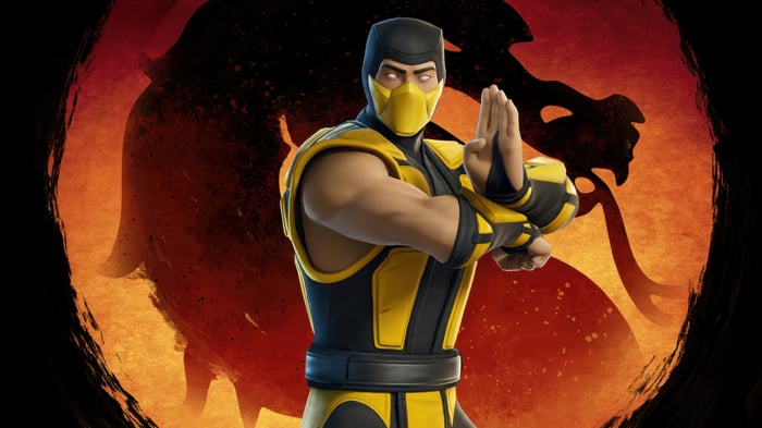 Scorpion from Mortal Kombat in Fortnite 4K