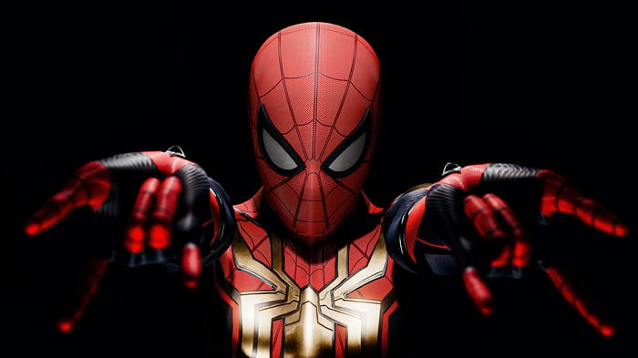 Spider-Man in his Iron Spider suit