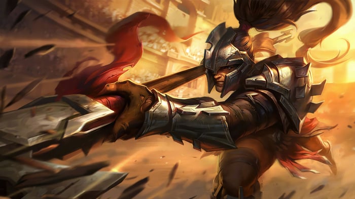 Xin Zhao in League of Legends Splash Art 4K