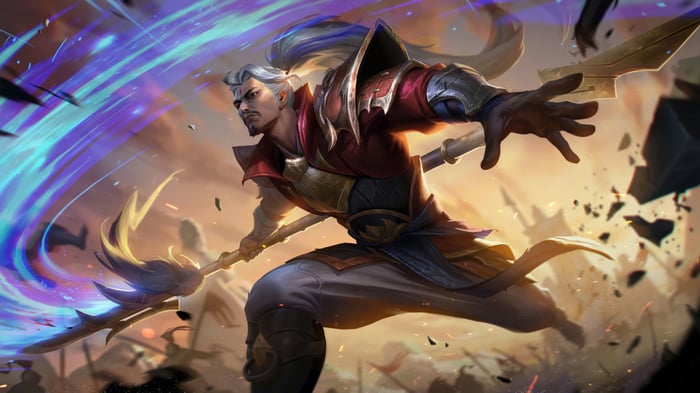 Xin Zhao in League of Legends Splash Art 4K