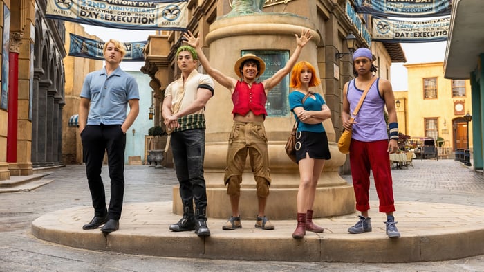 One Piece Live-Action Cast Poses in Street