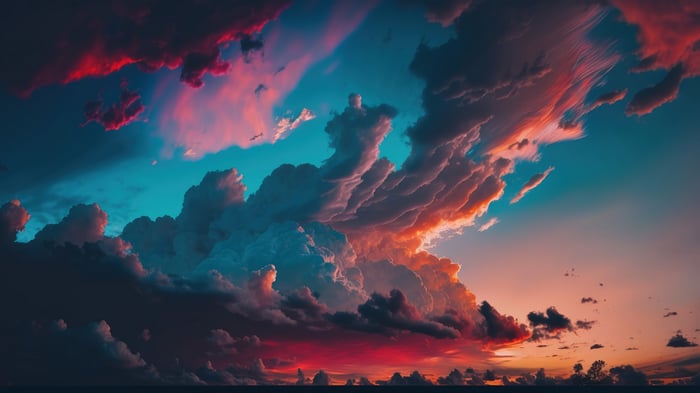 Sunset Clouds Scenery 4K