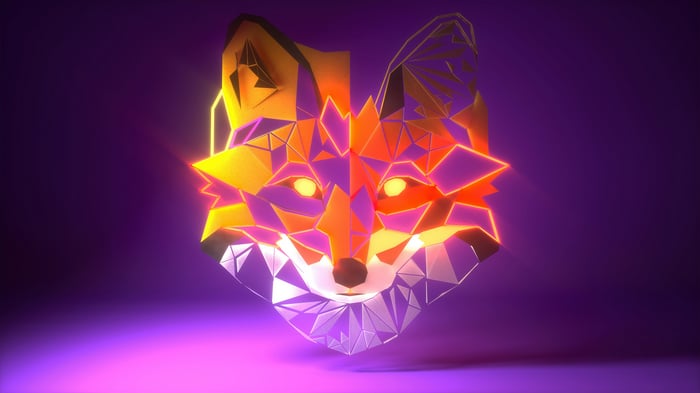 Geometric Fox Digital Art 4K