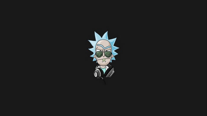 Rick Sanchez with Headphones and Sunglasses 4K