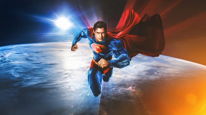 Superman Flying Over Earth 4K